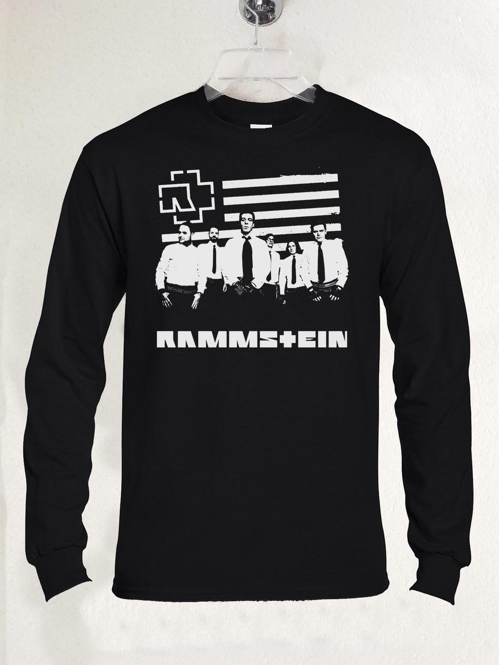 Rammstein Flag Integrantes Polera Negra Manga Larga - Abominatron
